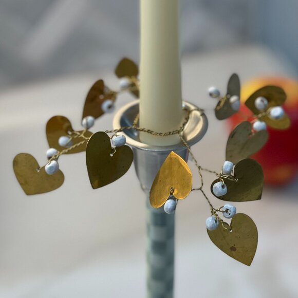 MacKenzie Childs Candle Holder + Anthropologie Copper Cuff + Dripless Candle-NEW - Picture 5 of 16